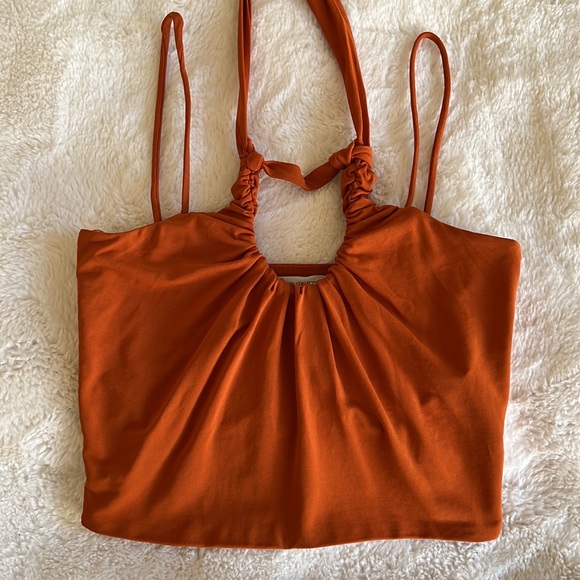 Zara Orange Limited Edition Ruched Crop Top - Picture 9 of 13